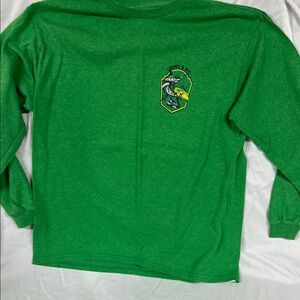 Crown & Ivy Green Long Sleeve Shirt with fishing Graphic